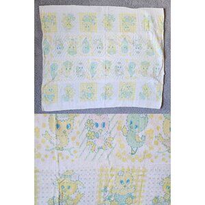 Vintage Babycare Baby Receiving Blanket 100% Cotton Soft Pastels Ducks 32 x 28